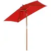 Image de Parasol rectangulaire inclinable rouge