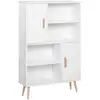 Image de Bibliothèque scandinave 4 niches et 2 placards blanc