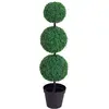 Image de Buis artificiel topiaire forme de boules Ø 30 x 112H cm vert