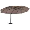 Image de Parasol déporté grande taille inclinable marron