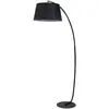 Image de Lampadaire à arc salon courbée h190 cm métal lin noir