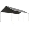 Image de Carport 6x3m acier galvanisé pe haute densité gris