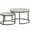 Image de Tables basses gigognes empilable en métal gris