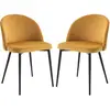 Image de Lot de 2 chaises de visiteur design scandinave velours