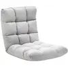 Image de Fauteuil convertible inclinaison réglable tissu capitonné gris clair