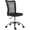 Image de Chaise de bureau ergonomique réglable piètement chromé maille noir
