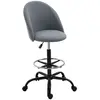 Image de Chaise de bureau pivotant 360° lin gris