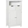Image de Meuble bas de salle de bain multi-rangements mdf blanc