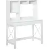 Image de Bureau bibliothèque 2 en 1 - 3 niches panneaux particules métal blanc