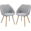 Image de Chaises de salle à manger design scandinave bois hêtre gris