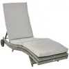 Image de Bain de soleil inclinable 5 positions matelas résine tressée gris