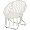 Image de Loveuse fauteuil lune papasan pliable macramé coton polyester beige