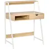 Image de Bureau secrétaire néo-rétro tiroir niche étagère aspect chêne clair