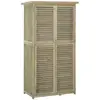 Image de Armoire de jardin portes persiennes bois pin sable