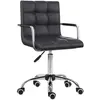 Image de Chaise de bureau revêtement synthétique capitonné noir