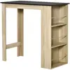 Image de Table de bar avec rangement 3 étagères