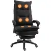 Image de Chaise ergonomique télécommande filaire lin noir