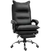 Image de Fauteuil de bureau direction inclinable repose-pied intégré noir