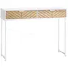 Image de Table console industriel 2 tiroirs métal blanc