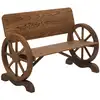 Image de Banc de jardin 3 places style rustique chic sapin traité carbonisation