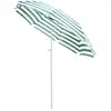 Image de Parasol de plage ø 180 cm polyester vert blanc rayé