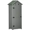 Image de Armoire abri de jardin 3 étagères sapin traité gris