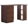 Image de Bureau informatique 3 tiroirs mdf aspect noyer