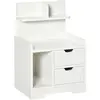 Image de Chevet table de nuit multi-rangement blanc