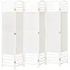 Image de Paravent intérieur 6 panneaux pliables bois fibres blanc paille
