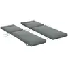 Image de Lot de 2 matelas bain de soleil ép. 8 cm polyester déperlant gris