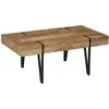 Image de Table basse style industriel métal noir aspect ancien bastaing bois