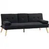 Image de Canapé convertible 3 places scandinave inclinable modulable anthracite