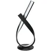 Image de Lampe à poser design contemporain spirale alu. Noir led blanc chaud