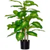 Image de Plante artificielle Calathea H. 95 cm lichen pot inclus