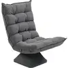 Image de Fauteuil relax dossier réglable lin gris chiné