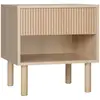 Image de Table de chevet design urban craft - tiroir, niche - aspect bois clair