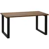 Image de Table basse rectangulaire style industriel pied métal plateau bois