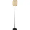 Image de Lampadaire aspect cannage style cosy h.158 cm noir beige