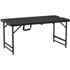 Image de Table de jardin rectangulaire pliable hdpe et acier gris