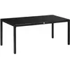 Image de Table de jardin 8 personnes 180l cm aluminium verre trempé noir