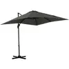 Image de Parasol déporté carré inclinable dim. 2,45l x 2,45l x 2,45h m