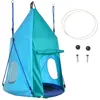 Image de Balançoire nid d'oiseau charge max 150 kg corde réglable bleu