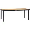 Image de Table de jardin rectangulaire 8 places aluminium aspect bois