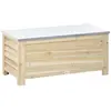 Image de Banc coffre de jardin 2 en 1 bois sapin pré-huilé acier galvanisé