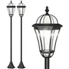 Image de Lot de 2 lampadaires extérieurs solaires 15 lm ø 18,5 x 129h cm noir