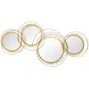 Image de Lot de 4 miroirs ronds muraux Ø 30, 24, 21 cm métal doré