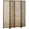 Image de Paravent intérieur 4 panneaux pliables séparateur de pièce bois roseau