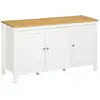 Image de Buffet bas style classique chic - 3 portes - blanc aspect bois clair