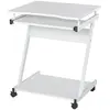 Image de Bureau mobile tablette coulissante métal blanc
