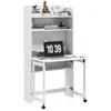 Image de Bureau informatique avec étagères de rangement blanc
